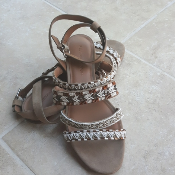 Rebecca Minkoff Leather Suade Sandals - Picture 3 of 8